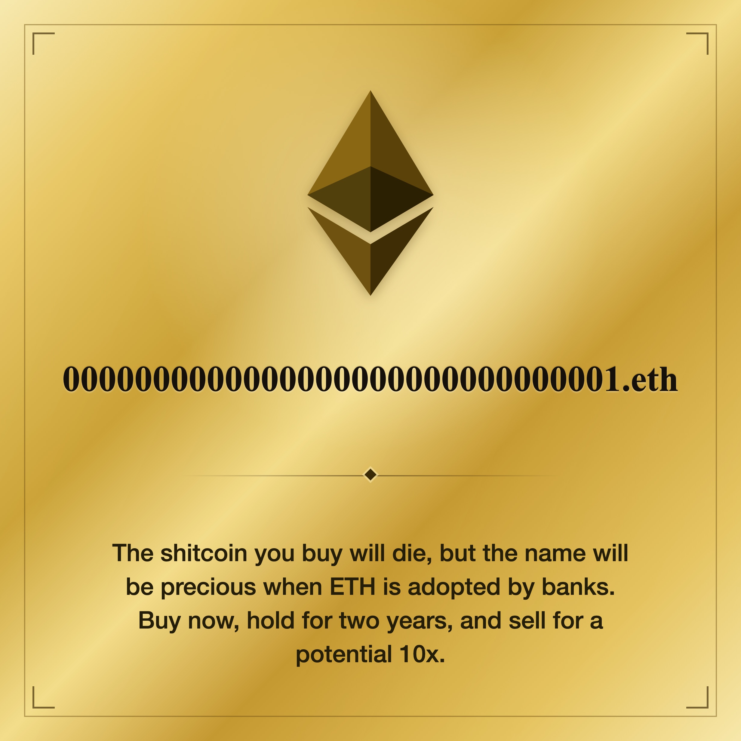 0000000000000000000000000000001.eth Ethereum Name Service (ENS and .eth domain) PFP